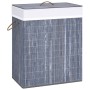 Cesto de la ropa sucia de bambú 2 secciones gris 100 l de vidaXL, Cestas para ropa - Ref: Foro24-320742, Precio: 32,92 €, Des...