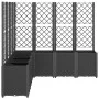 Jardinera con enrejado PP negro 160x160x140 cm de , Maceteros y jardineras - Ref: Foro24-367883, Precio: 306,93 €, Descuento: %