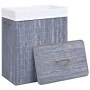 Cesto de la ropa sucia de bambú 2 secciones gris 100 l de vidaXL, Cestas para ropa - Ref: Foro24-320742, Precio: 31,67 €, Des...