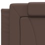 Estructura cama con luces LED cuero sintético marrón 200x200 cm de , Camas y somieres - Ref: Foro24-3214045, Precio: 221,25 €...