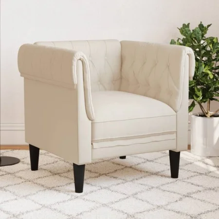 Sillón Chesterfield de lino de , Sofás - Ref: Foro24-372545, Precio: 225,62 €, Descuento: %