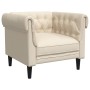 Sillón Chesterfield de lino de , Sofás - Ref: Foro24-372545, Precio: 225,57 €, Descuento: %