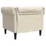 Sillón Chesterfield de lino de , Sofás - Ref: Foro24-372545, Precio: 225,62 €, Descuento: %