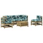 Juego de muebles jardín 6 pzas y cojines madera pino impregnada de , Conjuntos de jardín - Ref: Foro24-3250727, Precio: 598,7...
