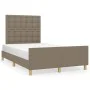 Bed frame with headboard taupe gray fabric 120x190 cm by , Beds and slatted bases - Ref: Foro24-3270545, Price: 158,43 €, Dis...