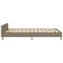 Bed frame with headboard taupe gray fabric 120x190 cm by , Beds and slatted bases - Ref: Foro24-3270545, Price: 158,43 €, Dis...