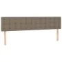 Bed frame with headboard taupe gray fabric 120x190 cm by , Beds and slatted bases - Ref: Foro24-3270545, Price: 158,43 €, Dis...