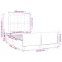 Bed frame with headboard taupe gray fabric 120x190 cm by , Beds and slatted bases - Ref: Foro24-3270545, Price: 158,43 €, Dis...
