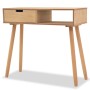 Mesa consola de madera maciza de pino 80x30x72 cm marrón en Mesas auxiliares | Comprar online en Foru.es