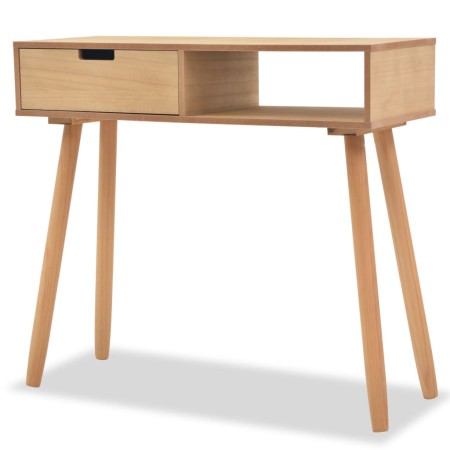 Mesa consola de madera maciza de pino 80x30x72 cm marrón en Mesas auxiliares | Comprar online en Foru.es