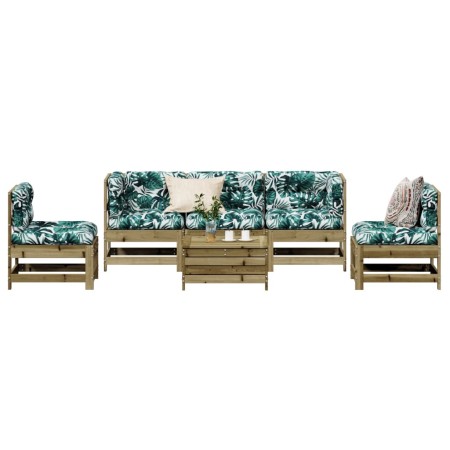 Juego de muebles jardín 6 pzas y cojines madera pino impregnada de , Conjuntos de jardín - Ref: Foro24-3250719, Precio: 619,1...