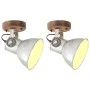 Lámparas de pared/techo industrial 2 uds plateada 20x25 cm E27 de vidaXL, Lámparas - Ref: Foro24-320504, Precio: 58,52 €, Des...