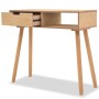 Mesa consola de madera maciza de pino 80x30x72 cm marrón en Mesas auxiliares | Comprar online en Foru.es