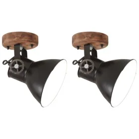 Lámparas industriales de pared/techo 2 uds negro 20x25 cm E27 de vidaXL, Lámparas - Ref: Foro24-320514, Precio: 63,83 €, Desc...
