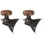 Lámparas industriales de pared/techo 2 uds negro 20x25 cm E27 de vidaXL, Lámparas - Ref: Foro24-320514, Precio: 63,83 €, Desc...
