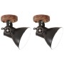 Lámparas industriales de pared/techo 2 uds negro 20x25 cm E27 de vidaXL, Lámparas - Ref: Foro24-320514, Precio: 65,35 €, Desc...