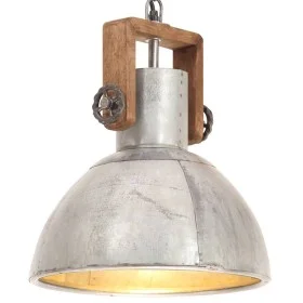 Lámpara colgante industrial 25 W plateada redonda 30 cm E27 de vidaXL, Lámparas - Ref: Foro24-320530, Precio: 54,93 €, Descue...