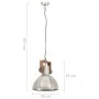 Lámpara colgante industrial 25 W plateada redonda 30 cm E27 de vidaXL, Lámparas - Ref: Foro24-320530, Precio: 54,93 €, Descue...