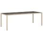 Set comedor jardín 9 pzas cojines ratán sintético vidrio beige de , Conjuntos de jardín - Ref: Foro24-3278595, Precio: 693,51...