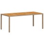 Set de comedor jardín 7 pzas con cojines ratán PE acacia beige de , Conjuntos de jardín - Ref: Foro24-3278685, Precio: 554,14...