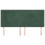 Cabecero con orejas de terciopelo verde oscuro 183x16x118/128cm de , Cabeceros y pies de cama - Ref: Foro24-3119363, Precio: ...