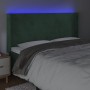 Cabecero con LED de terciopelo verde oscuro 183x16x118/128 cm de , Cabeceros y pies de cama - Ref: Foro24-3123831, Precio: 17...