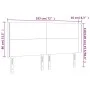 LED-Kopfteil aus dunkelgrünem Samt, 183 x 16 x 118/128 cm von , Kopf- und Fußteile - Ref: Foro24-3123831, Preis: 165,95 €, Ra...
