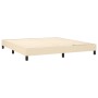 Cama box spring con colchón tela color crema 180x200 cm de , Camas y somieres - Ref: Foro24-3129574, Precio: 572,84 €, Descue...