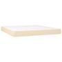 Cama box spring con colchón tela color crema 180x200 cm de , Camas y somieres - Ref: Foro24-3129574, Precio: 572,84 €, Descue...