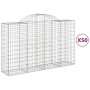 Cestas gaviones 50 uds forma de arco hierro 200x50x120/140 cm de , Maceteros y jardineras - Ref: Foro24-3146360, Precio: 4,00...