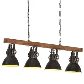 Lámpara de techo industrial madera de mango negro E27 de vidaXL, Lámparas - Ref: Foro24-320523, Precio: 120,03 €, Descuento: %