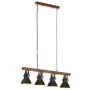 Lámpara de techo industrial madera de mango negro E27 de vidaXL, Lámparas - Ref: Foro24-320523, Precio: 120,03 €, Descuento: %