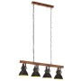 Lámpara de techo industrial madera de mango negro E27 de vidaXL, Lámparas - Ref: Foro24-320523, Precio: 122,33 €, Descuento: %