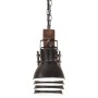 Lámpara de techo industrial madera de mango negro E27 de vidaXL, Lámparas - Ref: Foro24-320523, Precio: 122,33 €, Descuento: %
