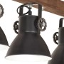 Lámpara de techo industrial madera de mango negro E27 de vidaXL, Lámparas - Ref: Foro24-320523, Precio: 122,33 €, Descuento: %