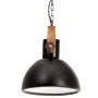Lámpara colgante industrial redonda 25 W negra 30 cm E27 de vidaXL, Lámparas - Ref: Foro24-320536, Precio: 63,14 €, Descuento: %