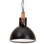 Lámpara colgante industrial redonda 25 W negra 30 cm E27 de vidaXL, Lámparas - Ref: Foro24-320536, Precio: 64,47 €, Descuento: %