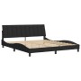Estructura de cama con cabecero de terciopelo negro 180x200 cm de , Camas y somieres - Ref: Foro24-3207863, Precio: 250,00 €,...