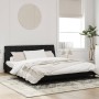 Estructura de cama con cabecero de terciopelo negro 180x200 cm de , Camas y somieres - Ref: Foro24-3207863, Precio: 250,00 €,...