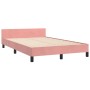 Estructura de cama con cabecero terciopelo rosa 120x190 cm de , Camas y somieres - Ref: Foro24-3270583, Precio: 195,83 €, Des...
