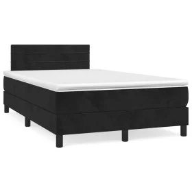 Box spring bed with black velvet mattress 120x190 cm by , Beds and slatted bases - Ref: Foro24-3269845, Price: 397,22 €, Disc...