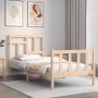 Estructura de cama individual con cabecero madera maciza de , Camas y somieres - Ref: Foro24-3193101, Precio: 84,92 €, Descue...