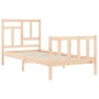 Estructura de cama individual con cabecero madera maciza de , Camas y somieres - Ref: Foro24-3193101, Precio: 84,92 €, Descue...