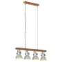 Lámpara de techo industrial madera de mango plateado E27 de vidaXL, Lámparas - Ref: Foro24-320521, Precio: 103,66 €, Descuent...
