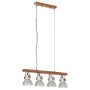 Lámpara de techo industrial madera de mango plateado E27 de vidaXL, Lámparas - Ref: Foro24-320521, Precio: 103,66 €, Descuent...
