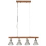 Lámpara de techo industrial madera de mango plateado E27 de vidaXL, Lámparas - Ref: Foro24-320521, Precio: 103,66 €, Descuent...