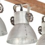 Lámpara de techo industrial madera de mango plateado E27 de vidaXL, Lámparas - Ref: Foro24-320521, Precio: 103,66 €, Descuent...