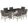 Set comedor jardín 7 pzas y cojines ratán sintético gris claro de , Conjuntos de jardín - Ref: Foro24-3212066, Precio: 698,29...