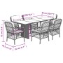 Set comedor jardín 7 pzas y cojines ratán sintético gris claro de , Conjuntos de jardín - Ref: Foro24-3212066, Precio: 698,29...