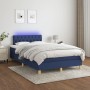 Cama box spring con colchón y LED tela azul 120x200 cm de , Camas y somieres - Ref: Foro24-3133947, Precio: 407,38 €, Descuen...